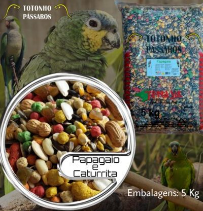 Alimento para Papagaio e Caturrita 5 Kg