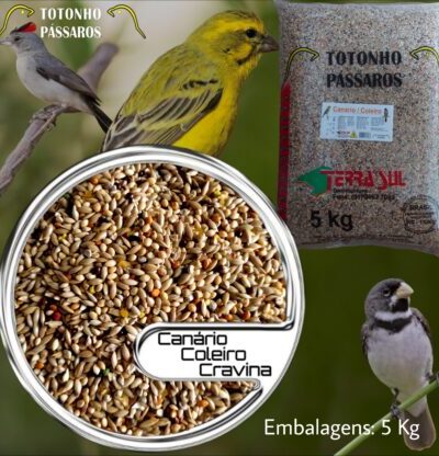 Alimento para Canário, Coleiro e Cravina 5 Kg