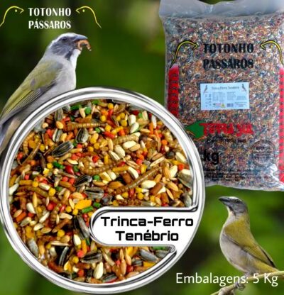 Alimento para Trinca-Ferro com Tenébrio 5 Kg