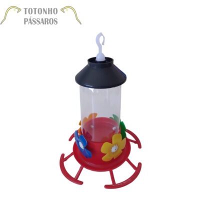 Bebedouro para Beija-Flor com Poleiro e Chapéu – 250 ml