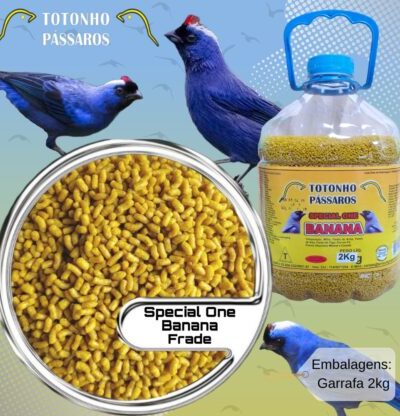Ração Extrusado 2Kg Special One Banana Frade e demais Pássaros