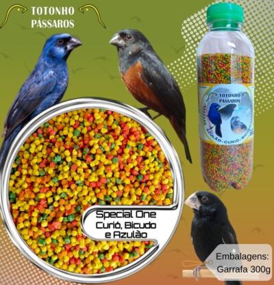 Ração Extrusado 300g Special One Azulão, Curió, Bicudo e Demais Pássaros