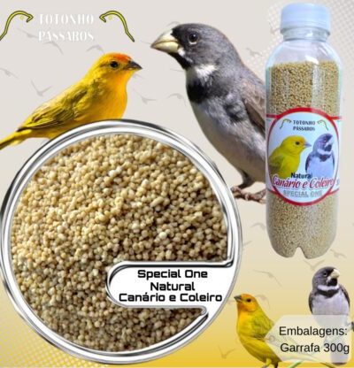 Ração Extrusado 300g Special One Natural Canário, Coleiro e demais Pássaros