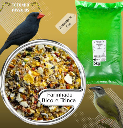 Farinhada 5Kg para Bico e Trinca Ferro e demais Pássaros