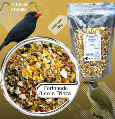 Farinhada 300g para Bico e Trinca Ferro e demais Pássaros